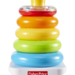 Baby Stacking Toy Rock-a-Stack, Roly-Poly Base with 5 Colorful Rings for Ages 6+ Months