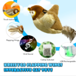 Cat Toys, Flapping Wings Sparrow Catnip Toys, Vivid Chirping