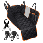 Dog Seat Cover, Waterproof Dog Car Seat Cover Back Seat Hammock with Mesh Visual Window