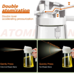 Oil Sprayer for Cooking, 2 in 1 Olive Oil Dispenser Bottle