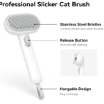 Cat Brush with Release Button, Cat Brushes for Indoor Cats Shedding