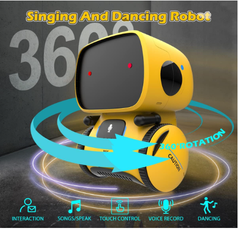 Robot Toy for Kids,STEM Educational Robotics,Dance,Sing,Speak,Walk in Circle,Touch Sense,Voice Control